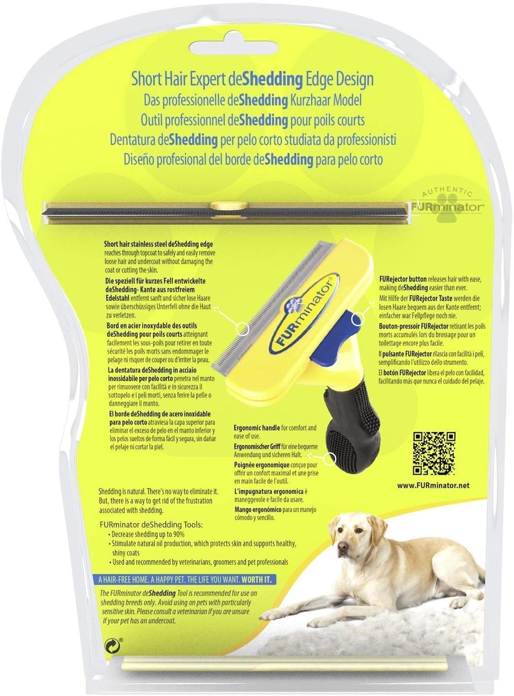 FURminator Short Hair Deshedding Tool for Large Dogs